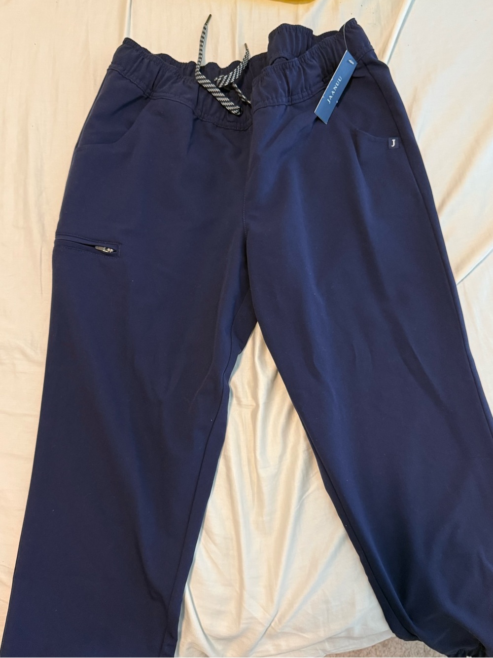 Jaanuu Navy Blue Jogger Scrub Pants